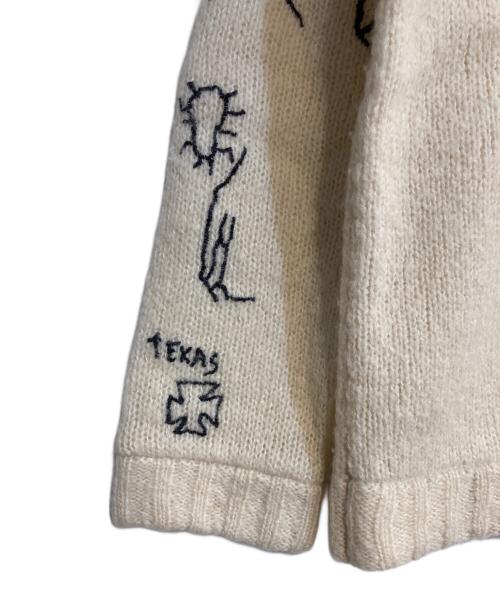 NADA.（ナダ）NADA. (ナダ) GG Allin tattoo pattern hand embroidery mohair knit ベージュ サイズ:2の古着・服飾アイテム
