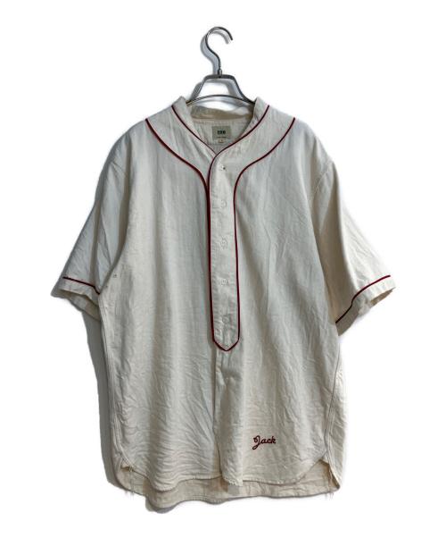 F.O.B FACTORY（エフオービー ファクトリー）F.O.B FACTORY (エフオービー ファクトリー) ベースボールシャツ ベージュ サイズ:Ｌの古着・服飾アイテム