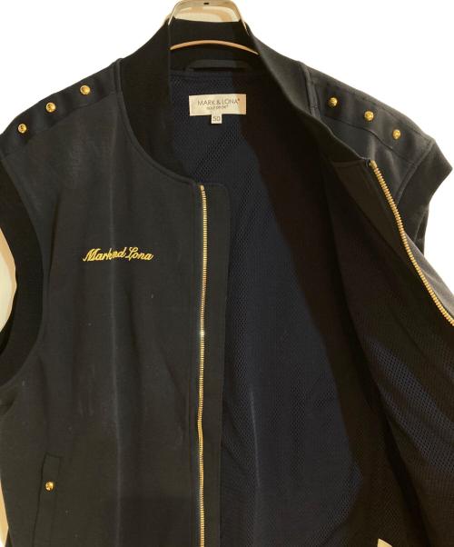 MARK&LONA（マークアンドロナ）MARK&LONA (マークアンドロナ) Prince Stud Zip Vest ネイビー サイズ:50の古着・服飾アイテム
