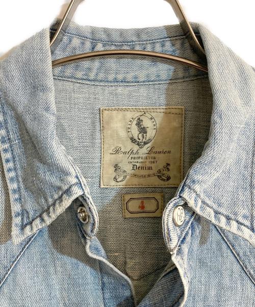 RALPH LAUREN（ラルフローレン）RALPH LAUREN (ラルフローレン) デニムウエスタンシャツ インディゴ サイズ:4の古着・服飾アイテム