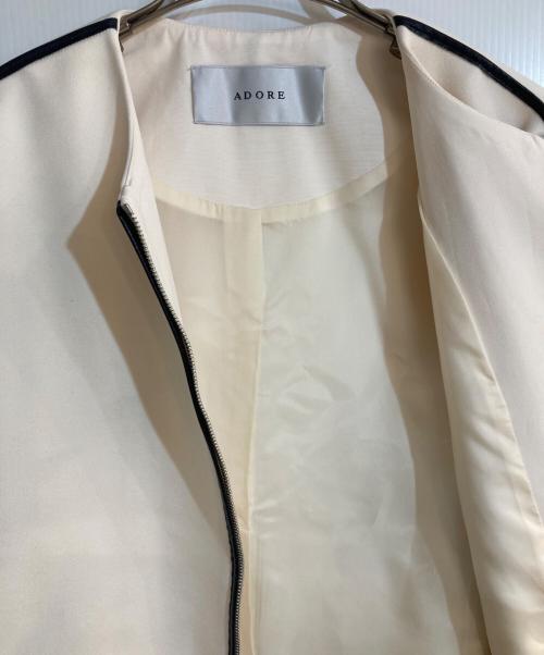ADORE（アドーア）ADORE (アドーア) エアーダブルクロスジャケット ベージュ サイズ:38の古着・服飾アイテム
