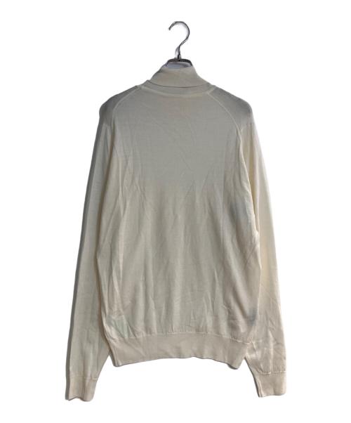 JOHN SMEDLEY（ジョンスメドレー）JOHN SMEDLEY (ジョンスメドレー) ピュアニューウールタートルネックニット アイボリー サイズ:Ｌの古着・服飾アイテム