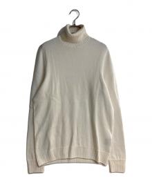 Drumohr（ドルモア）の古着「メリノエクストラファインウールタートルネックニット」｜アイボリー