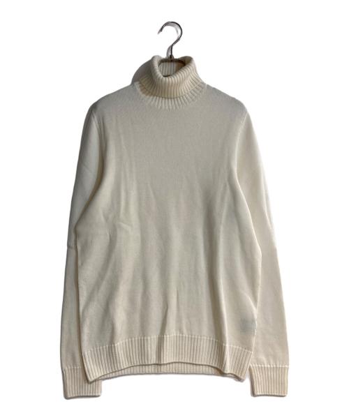 Drumohr（ドルモア）Drumohr (ドルモア) メリノエクストラファインウールタートルネックニット アイボリー サイズ:48の古着・服飾アイテム