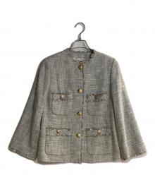 allureville（アルアバイル）の古着「スラブツイードクルーショートコート」｜グレー