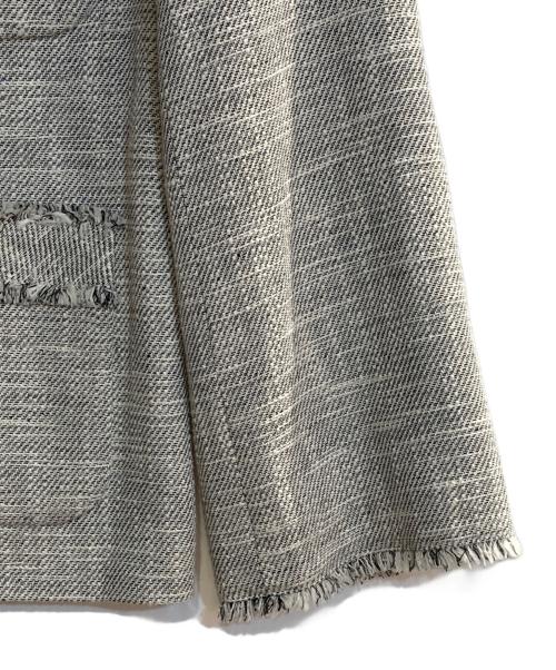 allureville（アルアバイル）allureville (アルアバイル) スラブツイードクルーショートコート グレー サイズ:2の古着・服飾アイテム