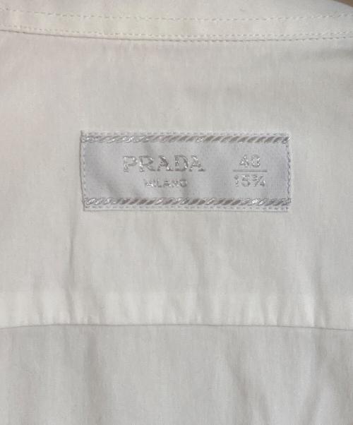 PRADA（プラダ）PRADA (プラダ) コットンストレッチドレスシャツ ホワイト サイズ:40の古着・服飾アイテム
