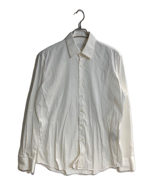 PRADA（プラダ）PRADA (プラダ) コットンストレッチドレスシャツ ホワイト サイズ:40の古着・服飾アイテム