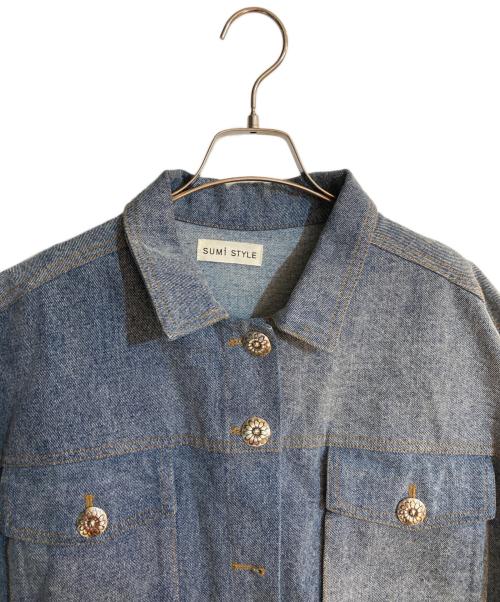 SUMI STYLE（スミ スタイル）SUMI STYLE (スミ スタイル) 動物柄切替デニムジャケット インディゴ サイズ:FREEの古着・服飾アイテム