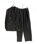 GUCCIグッチ）の古着「金ボタンセットアップスーツ」｜グレー