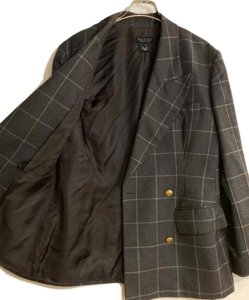 GUCCI（グッチ）GUCCI (グッチ) 金ボタンセットアップスーツ グレー サイズ:42の古着・服飾アイテム
