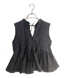 CHAOS（カオス）の古着「チャンパカノースリーブブラウス」｜ブラック