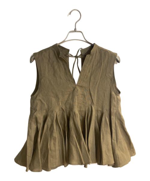 CHAOS（カオス）Chaos (カオス) チャンパカノースリーブブラウス ベージュ サイズ:FREE 未使用品の古着・服飾アイテム