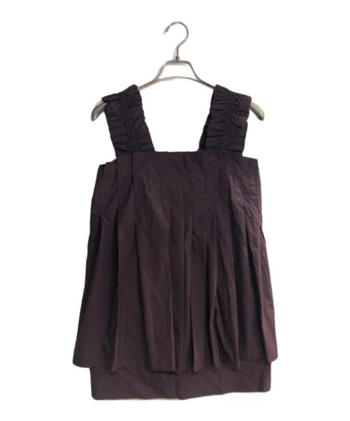 BABYLONE（バビロン）BABYLONE (バビロン) タックレイヤードチュニックブラウス パープル サイズ:FREE 未使用品の古着・服飾アイテム