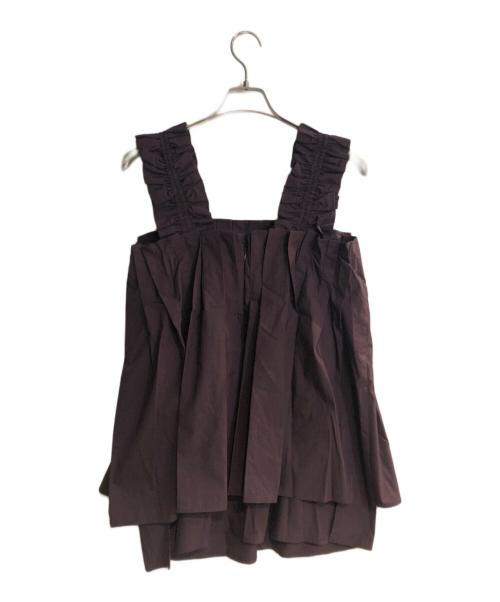 BABYLONE（バビロン）BABYLONE (バビロン) タックレイヤードチュニックブラウス パープル サイズ:FREE 未使用品の古着・服飾アイテム