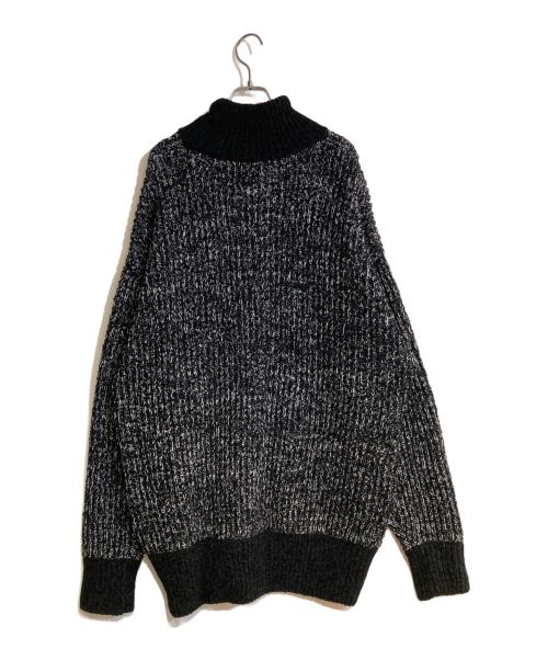 &MOSS（アンドモス）&MOSS (アンドモス) RIB KNIT HALF ZIP PULLOVER ブラック サイズ:３の古着・服飾アイテム