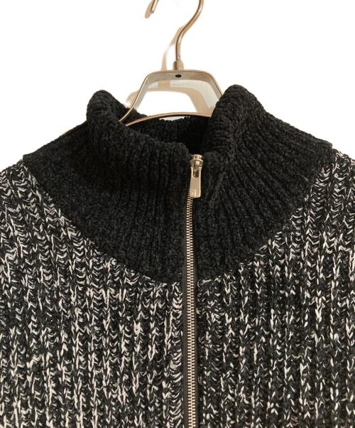 &MOSS（アンドモス）&MOSS (アンドモス) RIB KNIT HALF ZIP PULLOVER ブラック サイズ:３の古着・服飾アイテム