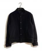 COMOLIコモリ）の古着「ナッピングウール ライダージャケット」｜ネイビー