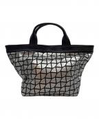 chi wataチワタ）の古着「幾何学模様トートバッグ」｜シルバー