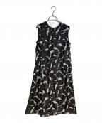 23区ニジュウサンク）の古着「【洗える】Ratti フラワーアートプリント ワンピース」｜ブラウン