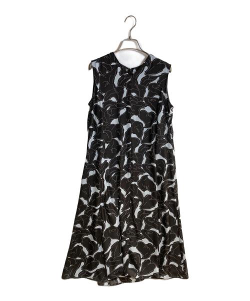 23区（ニジュウサンク）23区 (ニジュウサンク) 【洗える】Ratti フラワーアートプリント ワンピース ブラウン サイズ:38の古着・服飾アイテム