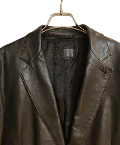 PRADA（プラダ）PRADA (プラダ) レザーテーラードジャケット ブラック サイズ:50の古着・服飾アイテム