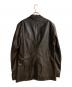 PRADA (プラダ) レザーテーラードジャケット ブラック サイズ:50：70000円