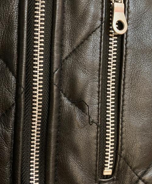 NO ID.（ノーアイディー）NO ID. (ノーアイディー) シープレザー2WAYパデッドフーデッドブルゾン ブラック サイズ:2の古着・服飾アイテム