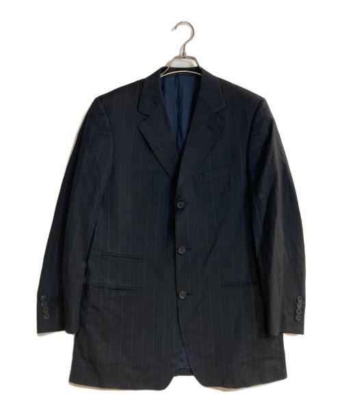 GUCCI（グッチ）GUCCI (グッチ) ストライプテーラードジャケット ネイビー サイズ:50の古着・服飾アイテム