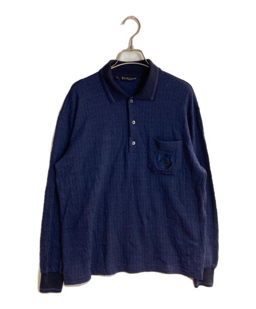 CELINE（セリーヌ）CELINE (セリーヌ) ニットポロシャツ ネイビー サイズ:Ｌの古着・服飾アイテム