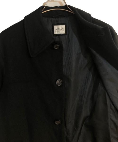 ARMANI COLLEZIONI（アルマーニ コレツィオーニ）ARMANI COLLEZIONI (アルマーニ コレツィオーニ) アンゴラ混ウォーターリペレントハーフコート ブラック サイズ:Ｌの古着・服飾アイテム