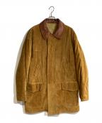 VALENTINOヴァレンティノ）の古着「襟レザースウェードハンティングジャケット」｜ブラウン