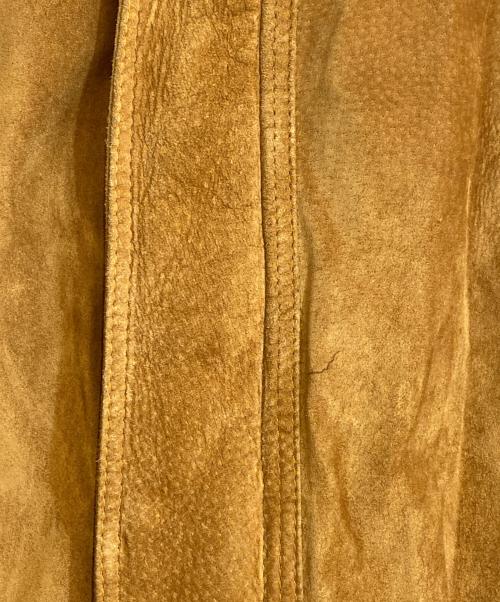 VALENTINO（ヴァレンティノ）VALENTINO (ヴァレンティノ) 襟レザースウェードハンティングジャケット ブラウン サイズ:４8の古着・服飾アイテム