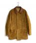 VALENTINO（ヴァレンティノ）の古着「襟レザースウェードハンティングジャケット」｜ブラウン