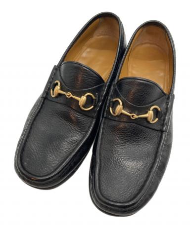 GUCCI ブラック ローファー　42 27cm 中古・古着通販】GUCCI (グッチ) ホースビットローファー ブラック