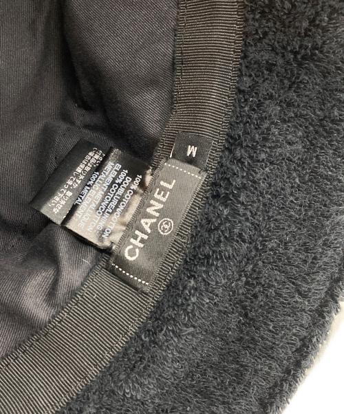 CHANEL（シャネル）CHANEL (シャネル) ココマークテリークロスバケットハット ブラック サイズ:Mの古着・服飾アイテム