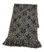 LOUIS VUITTONルイ ヴィトン）の古着「エシャルプ・ロゴマニア ミックス ウールシルクマフラー」｜ブラック