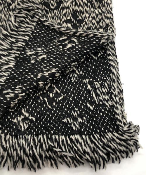 LOUIS VUITTON（ルイ ヴィトン）LOUIS VUITTON (ルイ ヴィトン) エシャルプ・ロゴマニア ミックス ウールシルクマフラー ブラックの古着・服飾アイテム