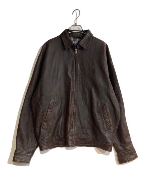 POLO RALPH LAUREN（ポロ・ラルフローレン）POLO RALPH LAUREN (ポロ・ラルフローレン) レザージャケット ブラウン サイズ:Ｌの古着・服飾アイテム