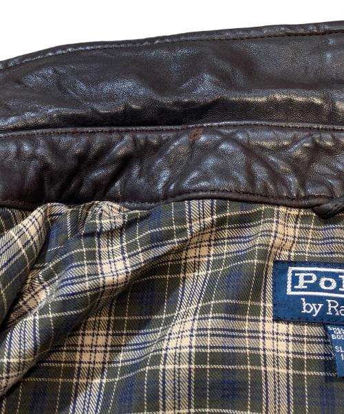 POLO RALPH LAUREN（ポロ・ラルフローレン）POLO RALPH LAUREN (ポロ・ラルフローレン) レザージャケット ブラウン サイズ:Ｌの古着・服飾アイテム