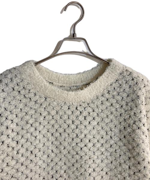 BEARDSLEY（ビアズリー）BEARDSLEY (ビアズリー) ツイードニット アイボリー サイズ:FREEの古着・服飾アイテム