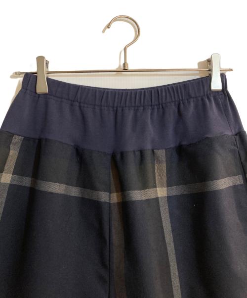 BEARDSLEY（ビアズリー）BEARDSLEY (ビアズリー) チェックウエストリブパンツ ネイビー サイズ:Mの古着・服飾アイテム