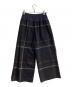 BEARDSLEY (ビアズリー) チェックウエストリブパンツ ネイビー サイズ:M：8000円