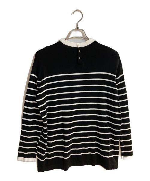 MACKINTOSH PHILOSOPHY（マッキントッシュ フィロソフィー）MACKINTOSH PHILOSOPHY (マッキントッシュ フィロソフィー) Cleric Collar Knit ワイドフィット ブラック サイズ:Mの古着・服飾アイテム