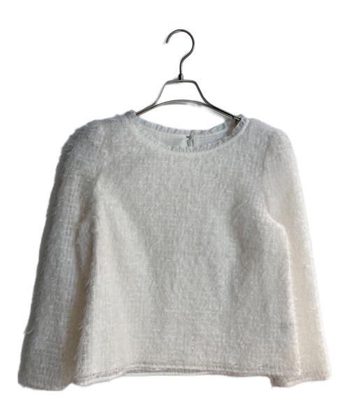 TO BE CHIC（トゥービーシック）TO BE CHIC (トゥービーシック) フェザーチュール プルオーバー ホワイト サイズ:42の古着・服飾アイテム