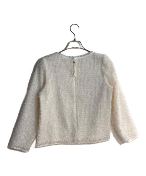 TO BE CHIC（トゥービーシック）TO BE CHIC (トゥービーシック) フェザーチュール プルオーバー ホワイト サイズ:42の古着・服飾アイテム