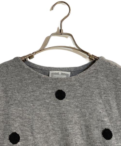 BEARDSLEY（ビアズリー）BEARDSLEY (ビアズリー) ラメドットプルオーバー グレー サイズ:FREEの古着・服飾アイテム