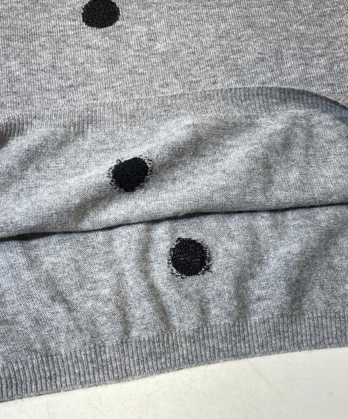 BEARDSLEY（ビアズリー）BEARDSLEY (ビアズリー) ラメドットプルオーバー グレー サイズ:FREEの古着・服飾アイテム