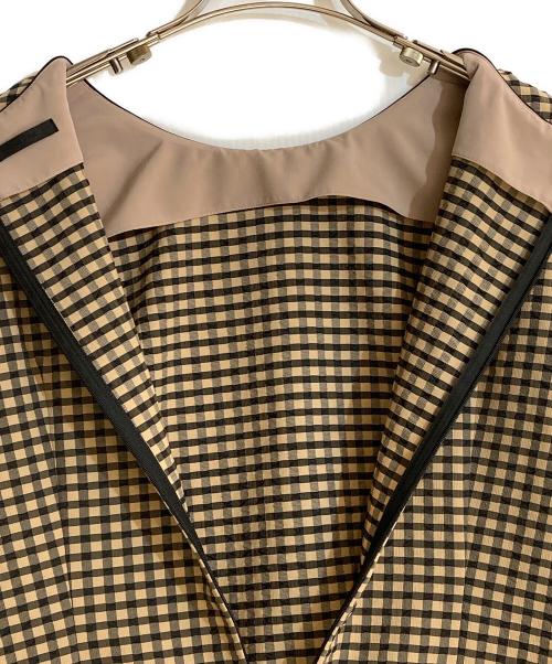 TO BE CHIC（トゥービーシック）TO BE CHIC (トゥービーシック) ギンガムチェック チュニック ブラウン サイズ:42の古着・服飾アイテム