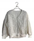 GRACE CONTINENTAL（グレースコンチネンタル）の古着「シアーメッシュジップアップジャケット」｜ホワイト